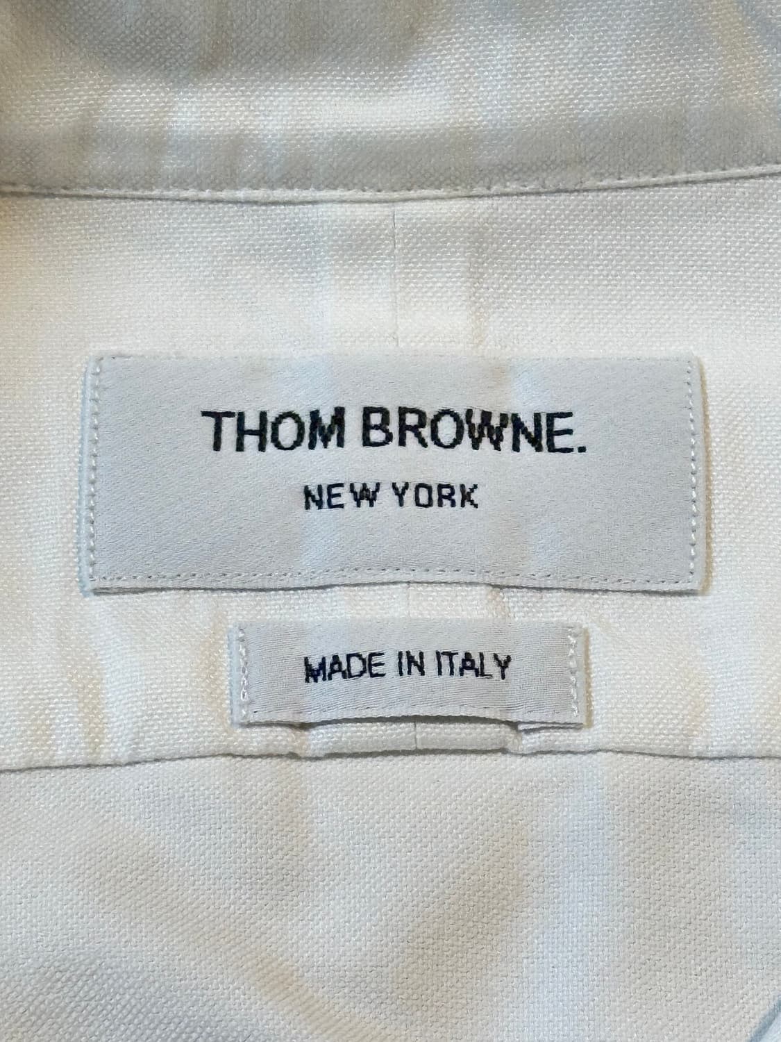 희귀) 톰브라운 스키 자수 코튼 셔츠 화이트 상품이미지7