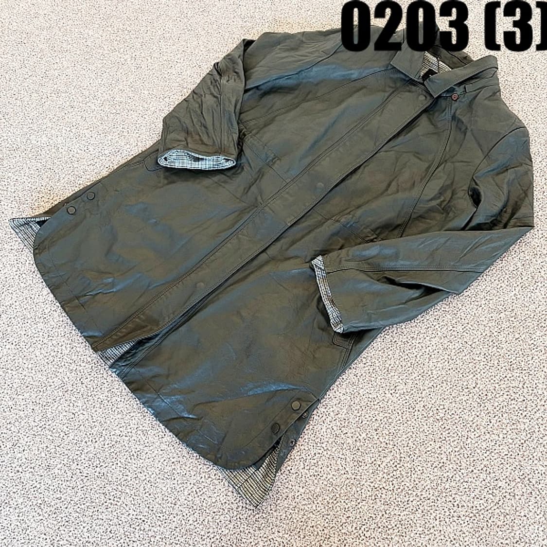 [100] 샤트렌 빈티지 천연 양가죽 롱 코트 레더 자켓 상품이미지1