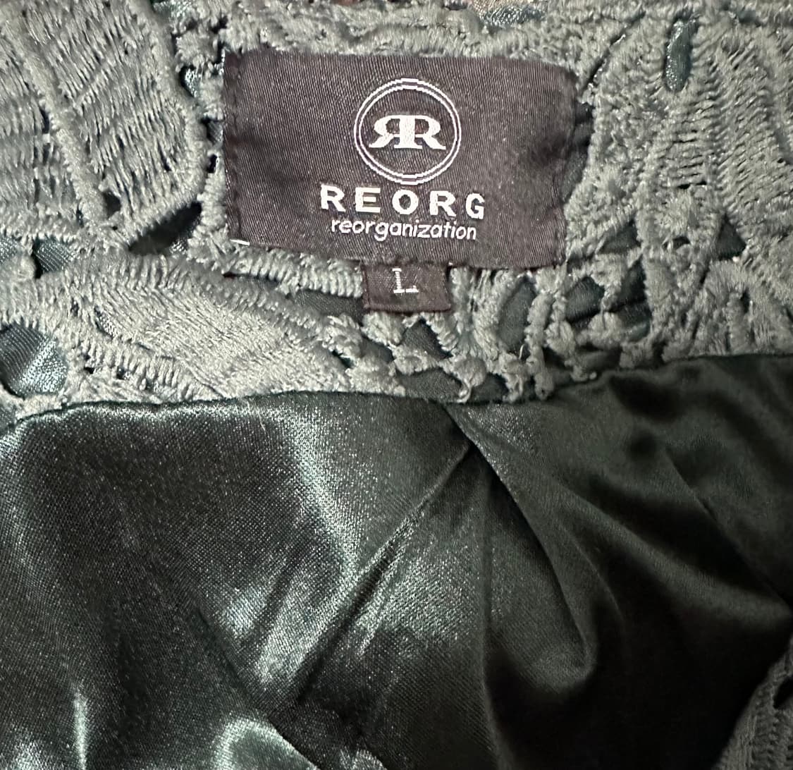 리올그 센티멘탈 레이스 미디 스커트 카키 상품이미지3