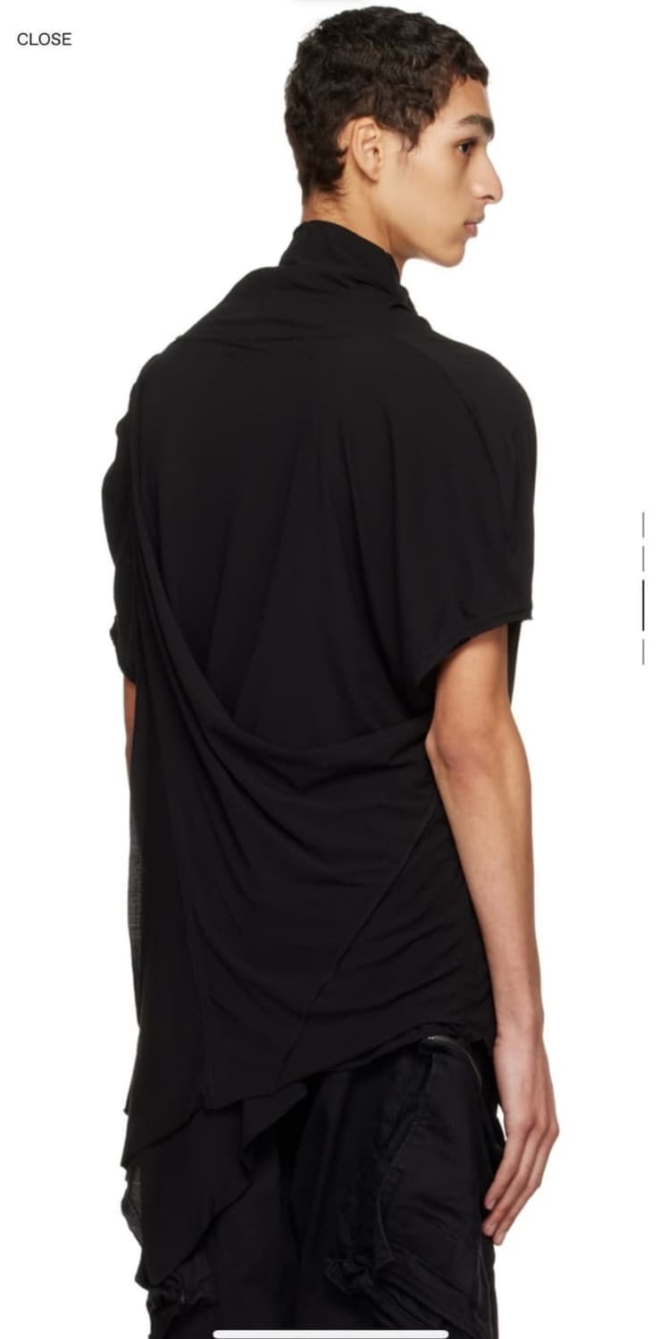 Julius(율리우스) black cowl neck t shirts 상품이미지2