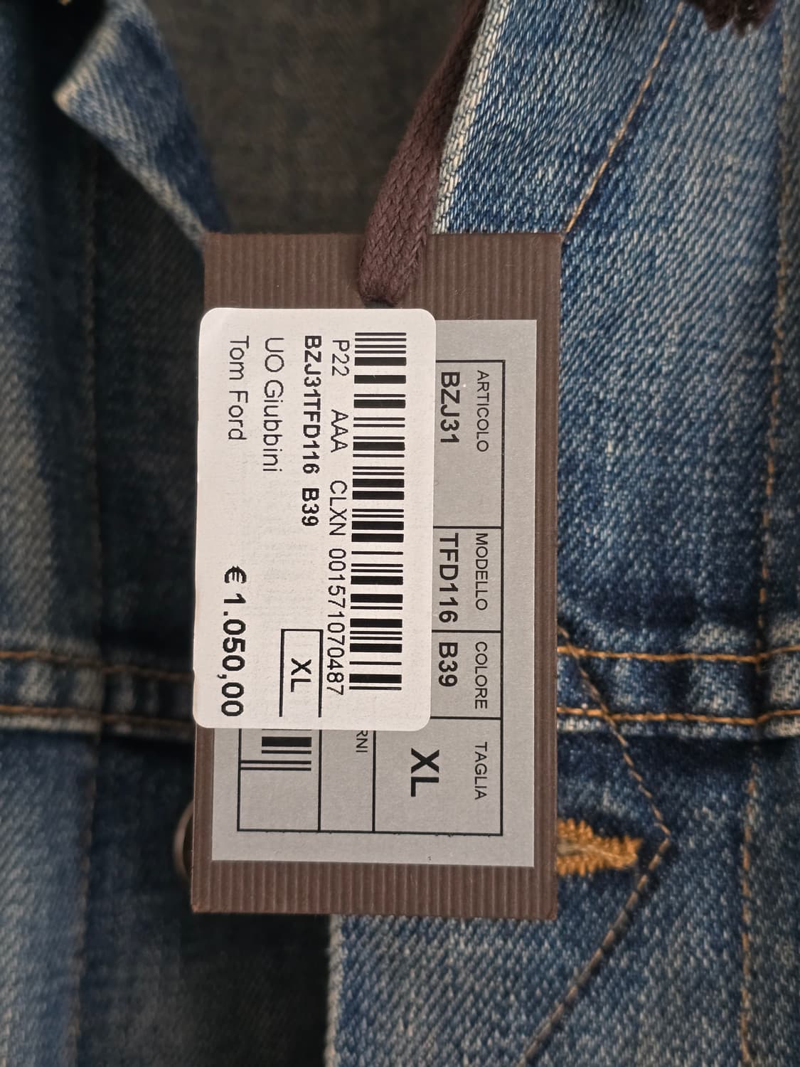 톰포드 22ss 데님 트러커 XL 상품이미지4