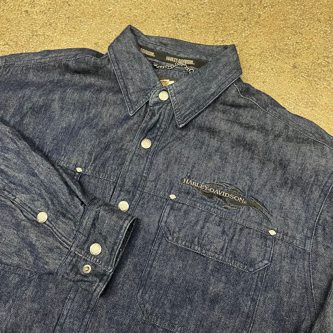 00s 할리데이비슨 헤비 데님 셔츠 (110) 상품이미지2