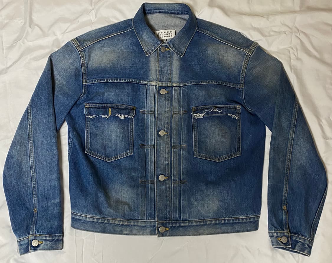 마르지엘라 백스티치 디스트레스드 데님 자켓 청자켓 아카이브 상품이미지2