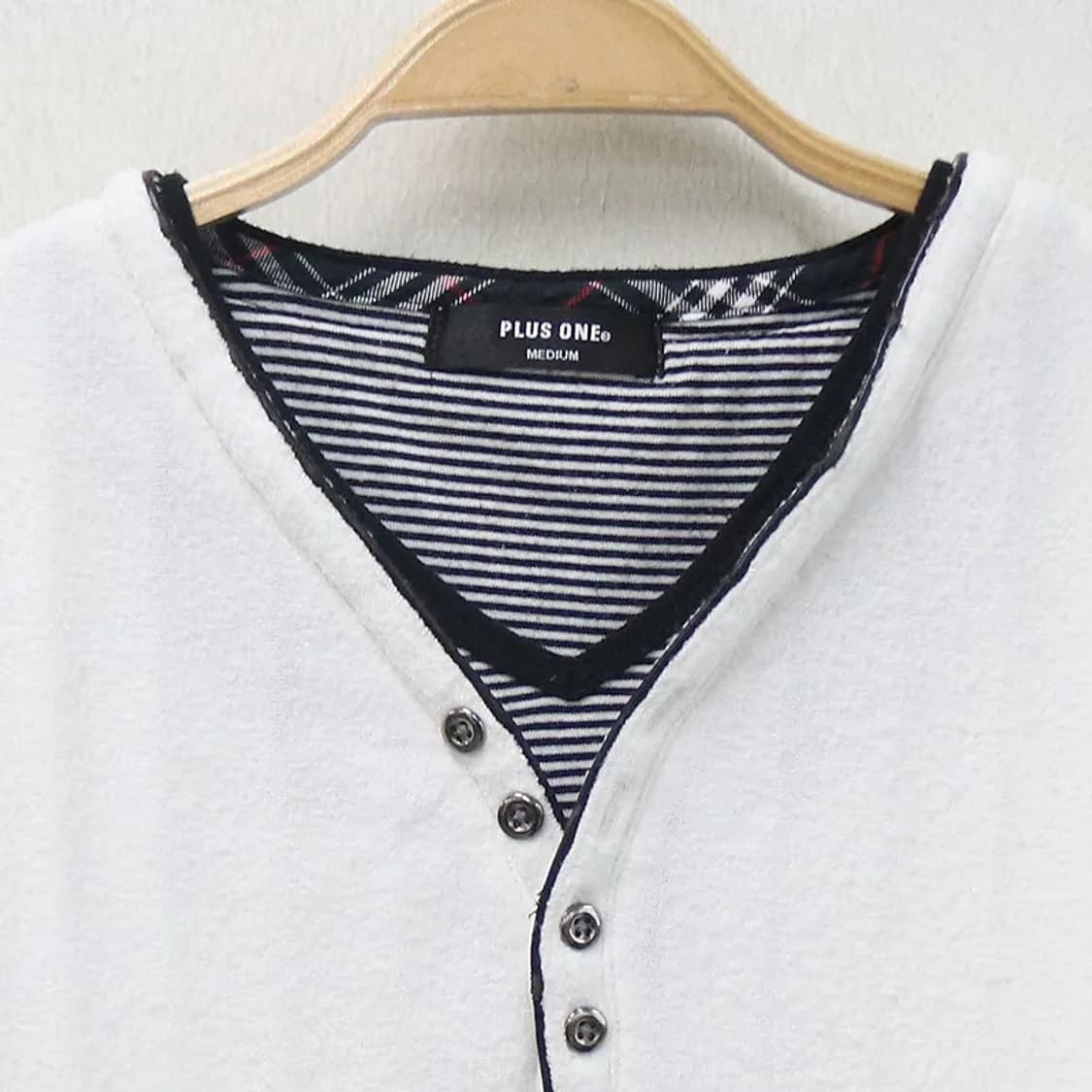 PLUSONE 레이어드 헨리넥 티셔츠 66353 상품이미지3