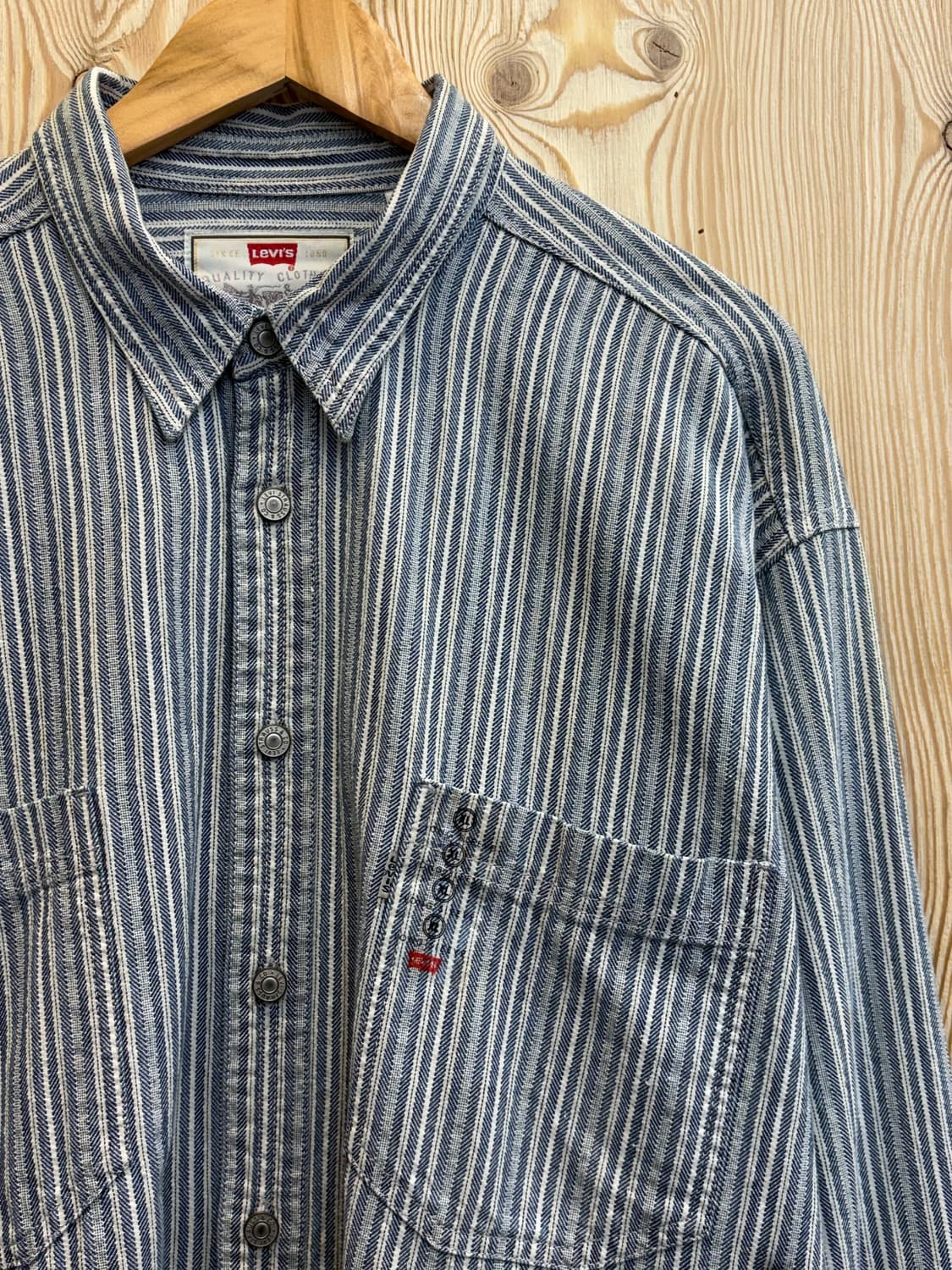 00s 리바이스 스트라이프 듀얼포켓 셔츠 상품이미지5