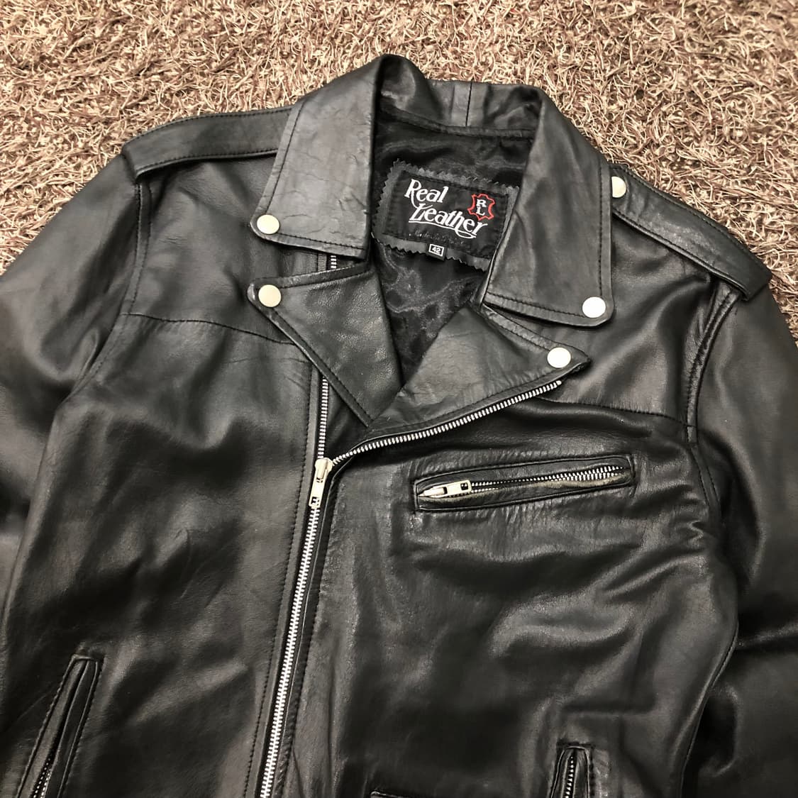 42 리얼레더 라이더 가죽 레더 자켓 상품이미지2
