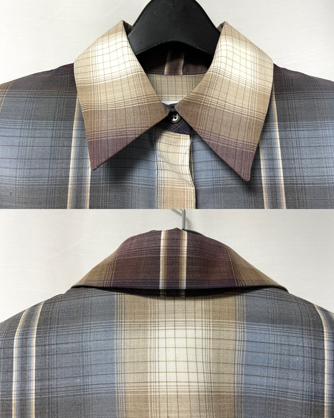 COS 코스 여성 울혼방 신축성 커프스소매 셔츠형 A라인 미디 원피스 상품이미지8