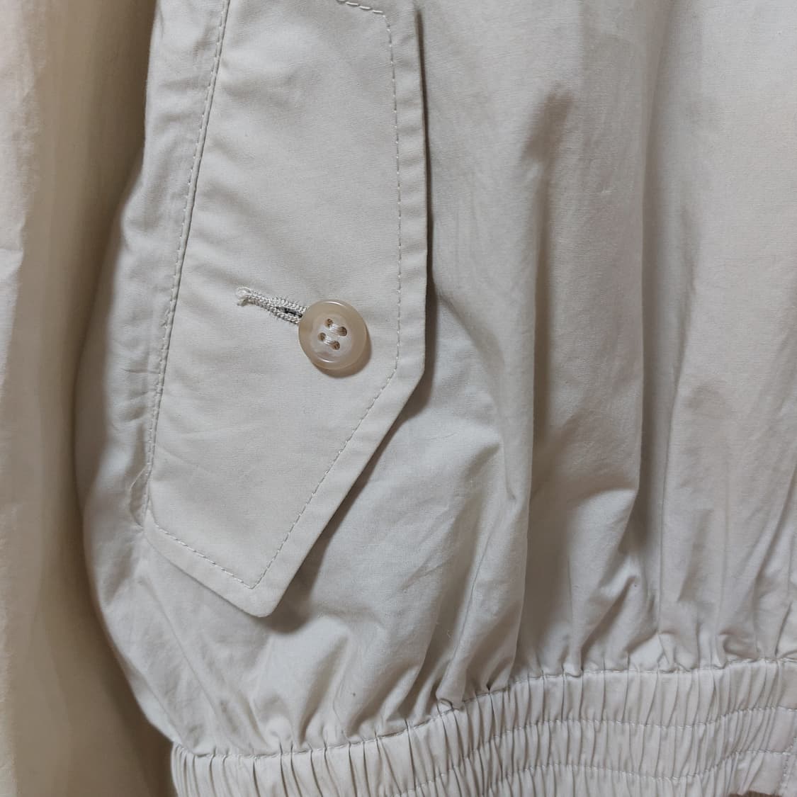 유니클로 코튼 숏 블루종 자켓 베이지 상품이미지3