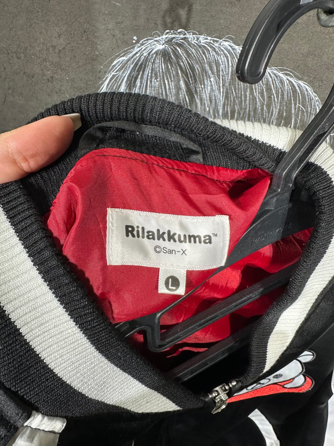 일본빈티지 리락쿠마 Rilakkuma 블랙 스카잔 L 상품이미지8