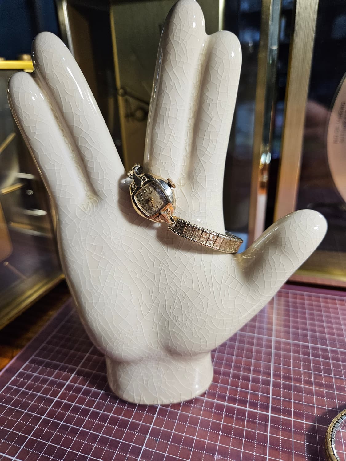 부로바 빈티지 여성용 금장 수동 핸드와인딩 상품이미지1