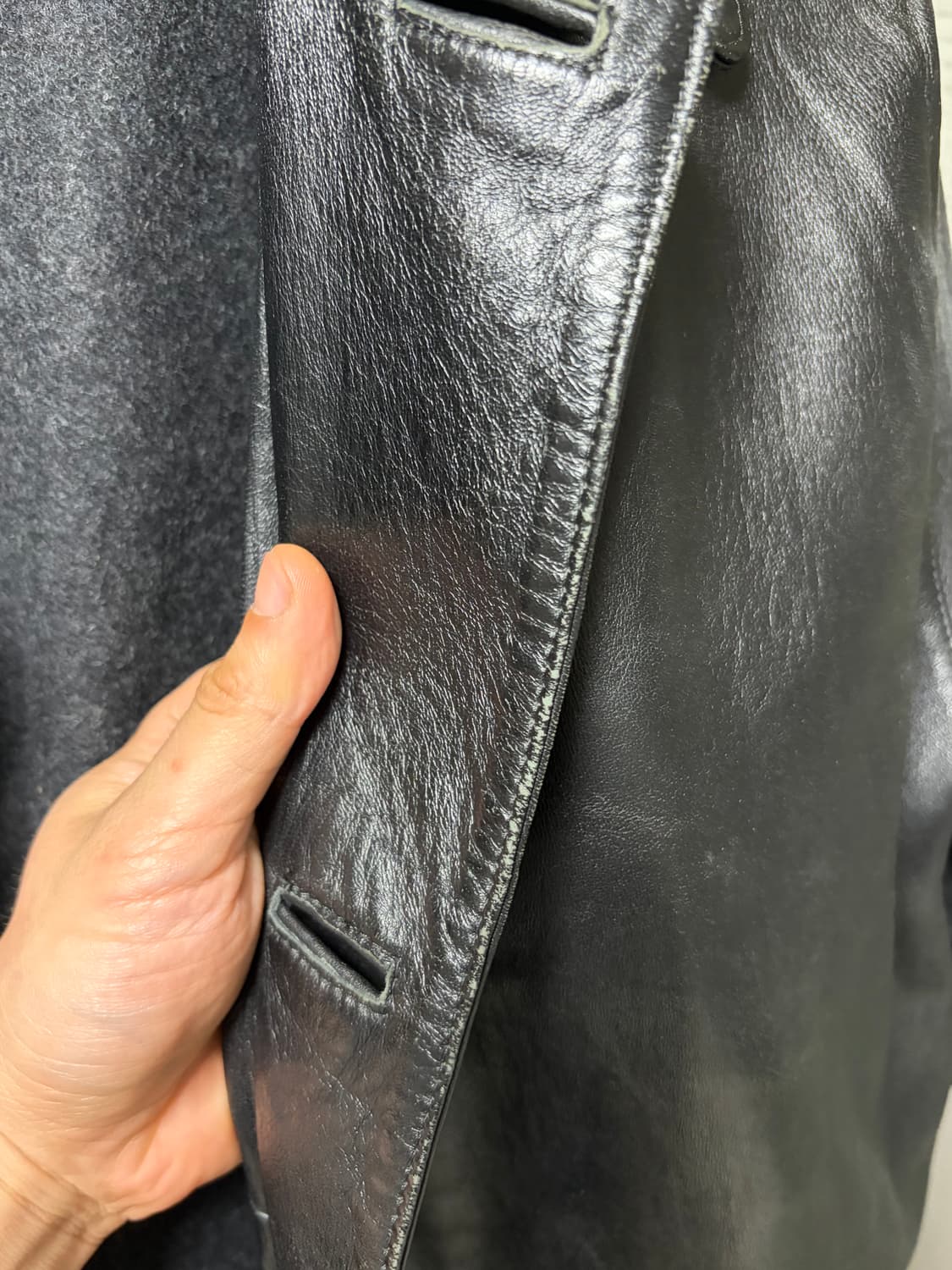 L) 에디바우어 램스킨 레더 카코트 올드갭 카코트 상품이미지6