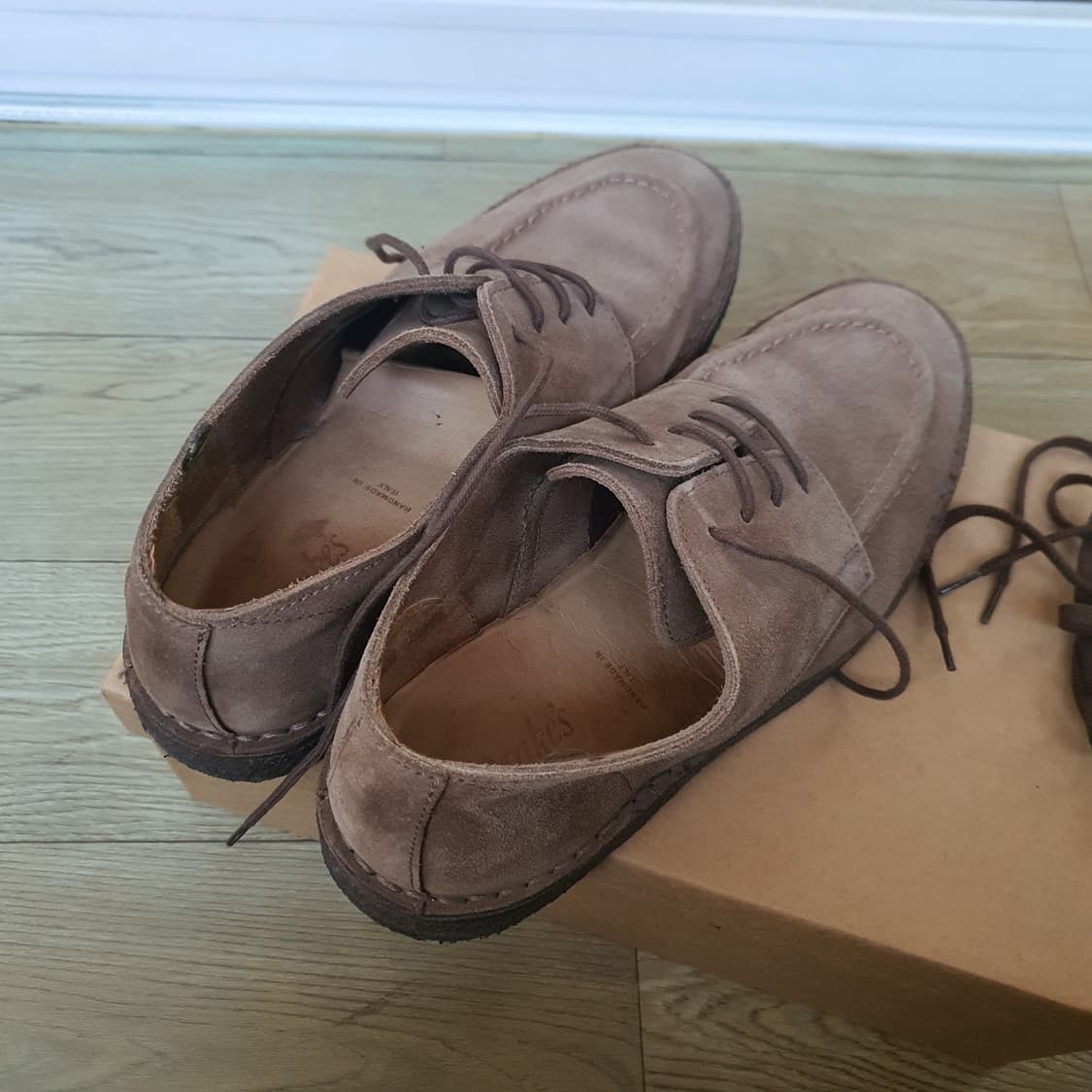 드레익스(Drake's)의 스웨이드 목토 더비 슈즈입니다 상품이미지3