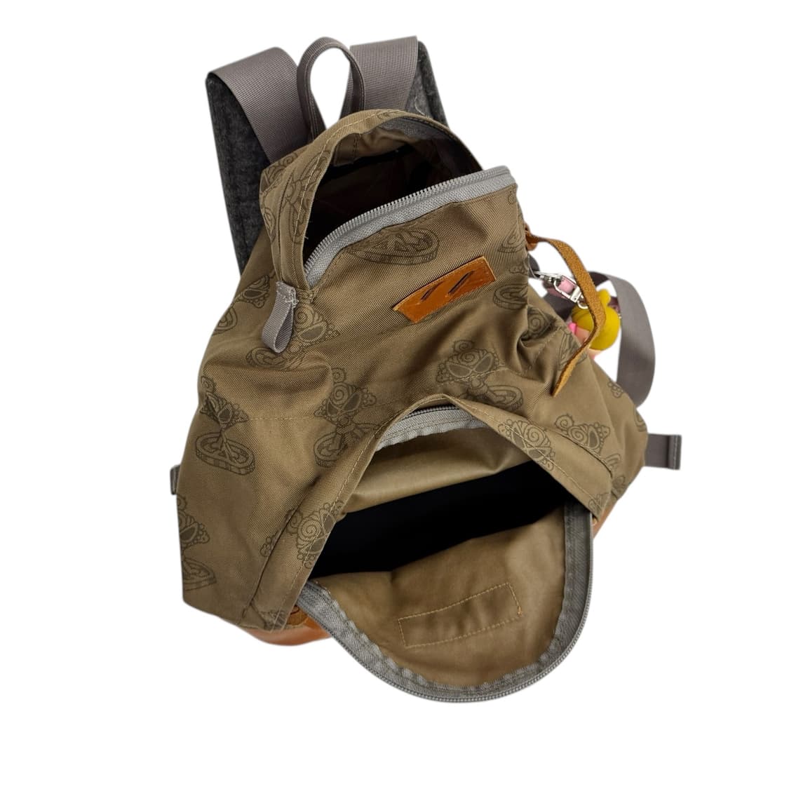 히스테릭글래머 레더 나일론 백팩 카키 상품이미지8