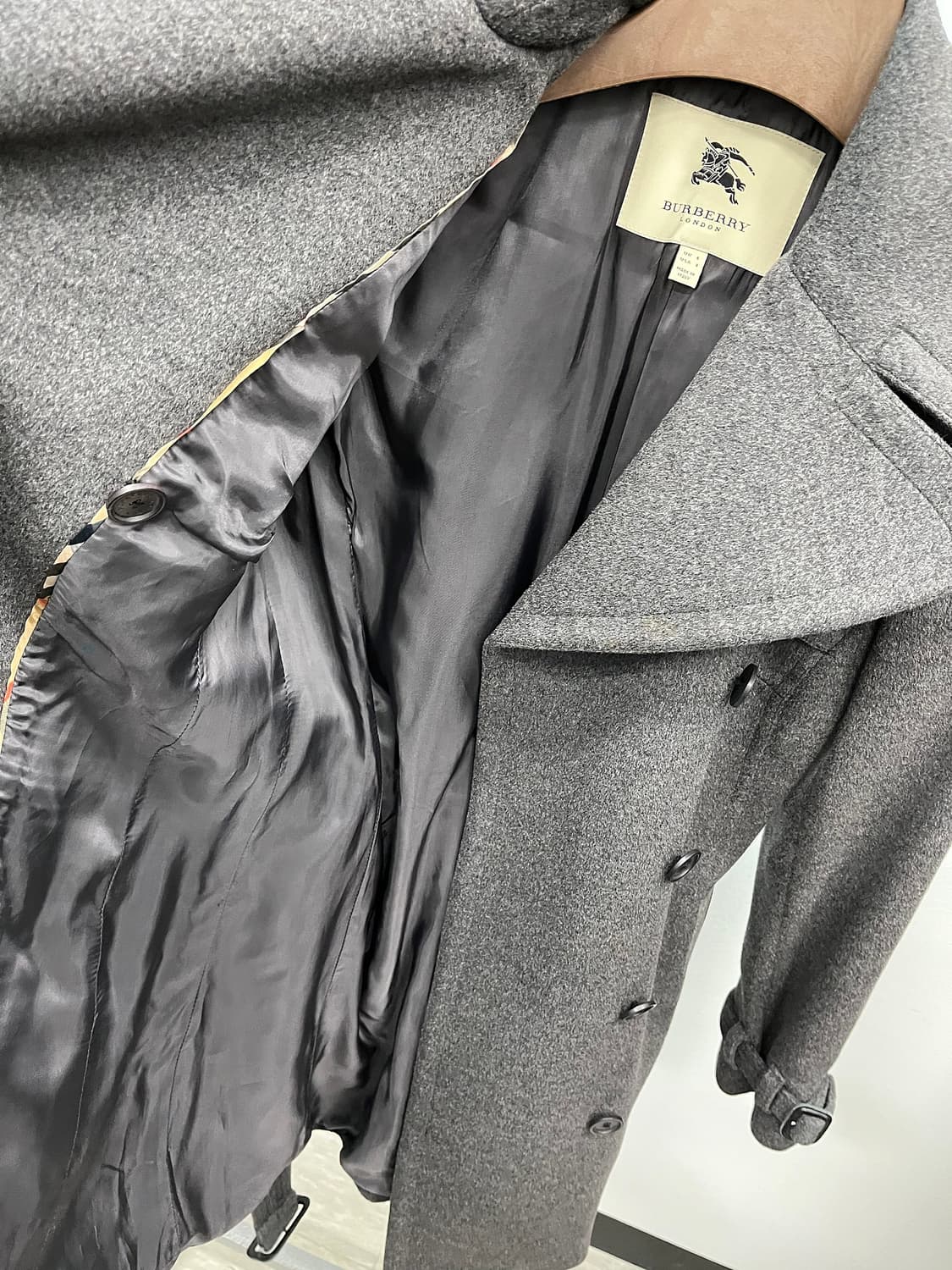 여) 버버리 벨트 캐시미어 코트  상품이미지9