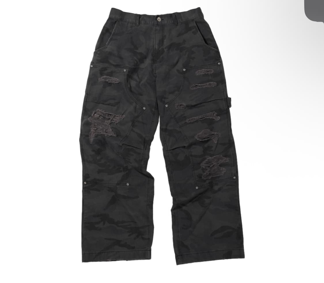 이티씨이 더블니 디스트로이드 팬츠 블랙 카모 L 상품이미지1
