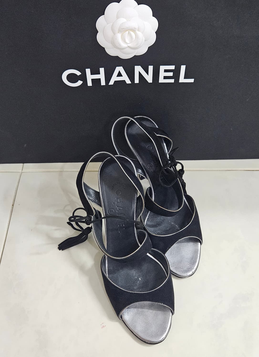 샤넬 스웨이드 샌들힐 (36.5 / 국내 235) [정품] 상품이미지2