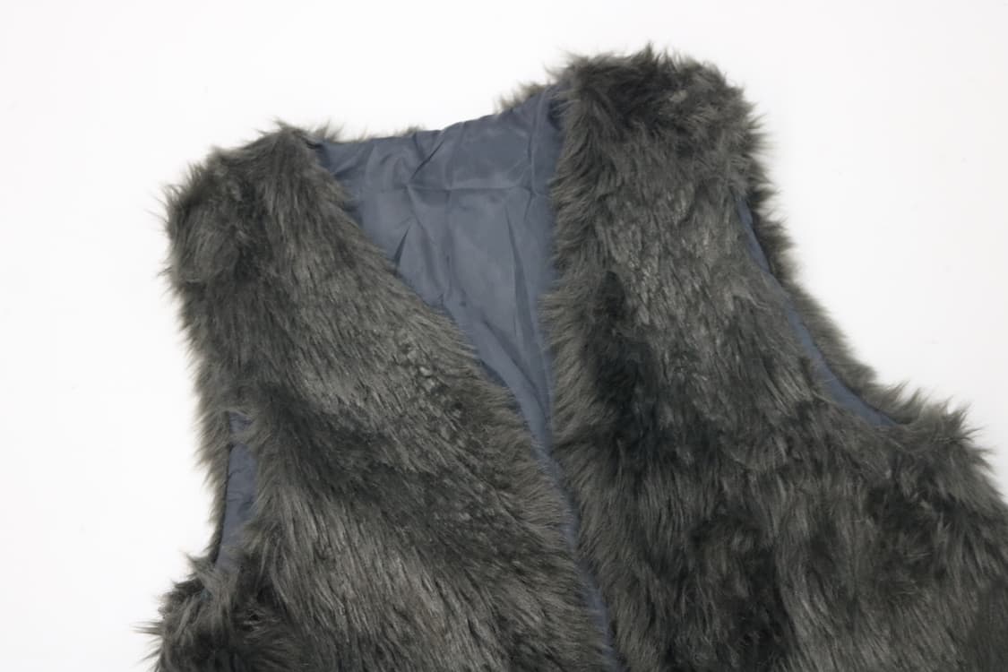 ANAP 아나프 챠콜 그레이 페이크 퍼 베스트 상품이미지4