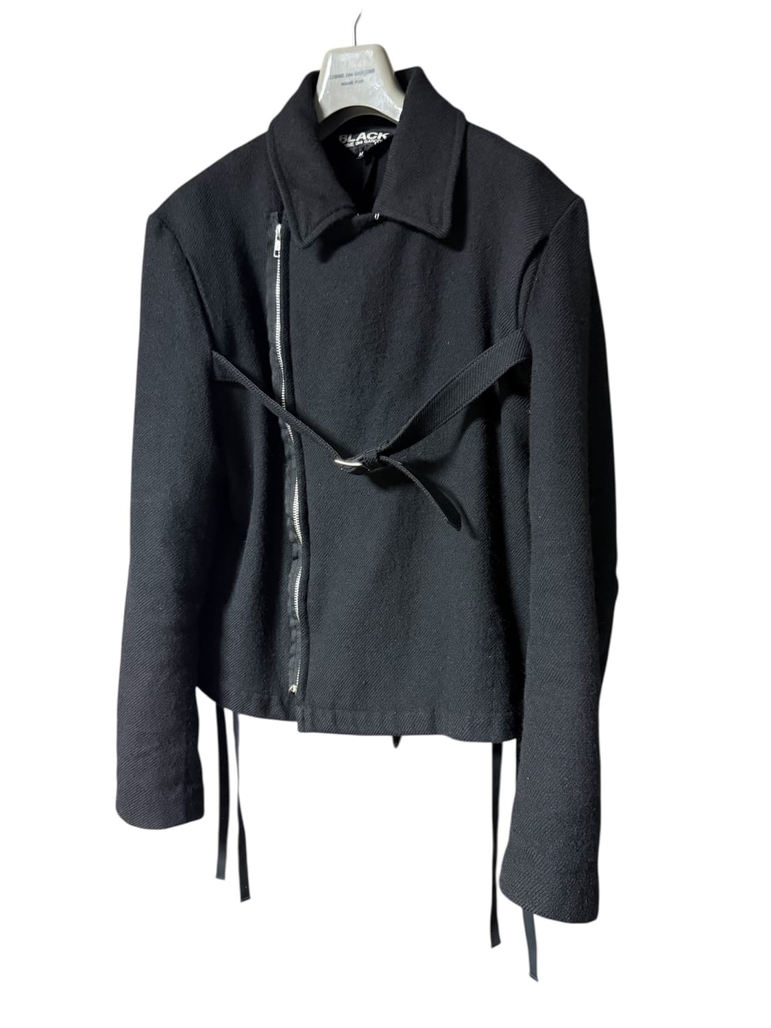 꼼데가르송 블랙 본디지 울 라이더 자켓 상품이미지2