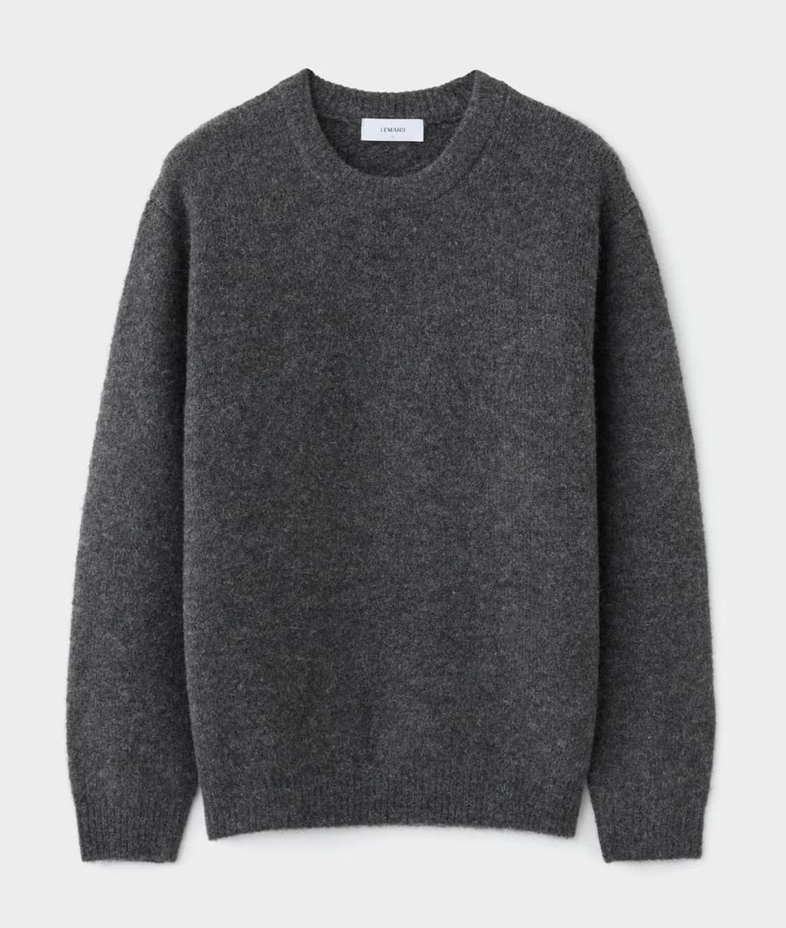 (새상품/2) 르마드 울 오버핏 라운드 니트 차콜 상품이미지1