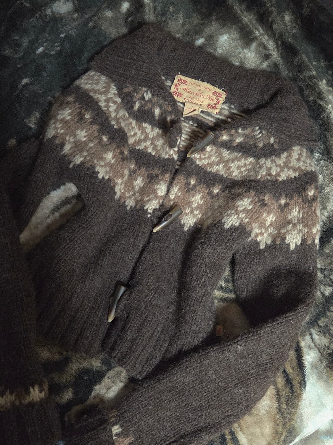 아베크롬비 코위찬 떡볶이 니트 가디건 L 상품이미지1