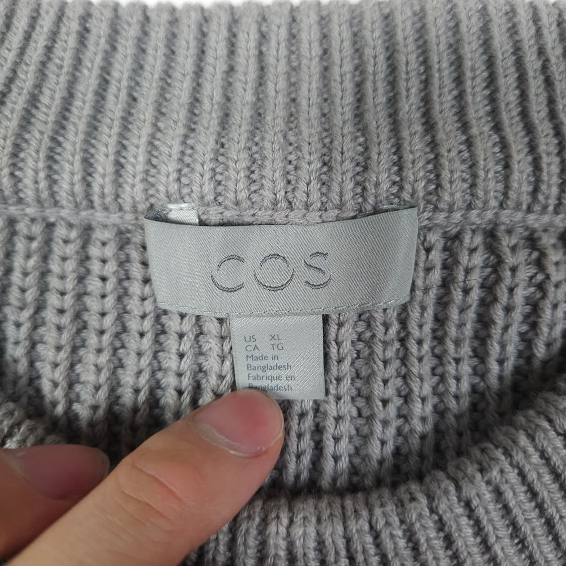 COS 코스 오버핏 와플 니트 상품이미지3