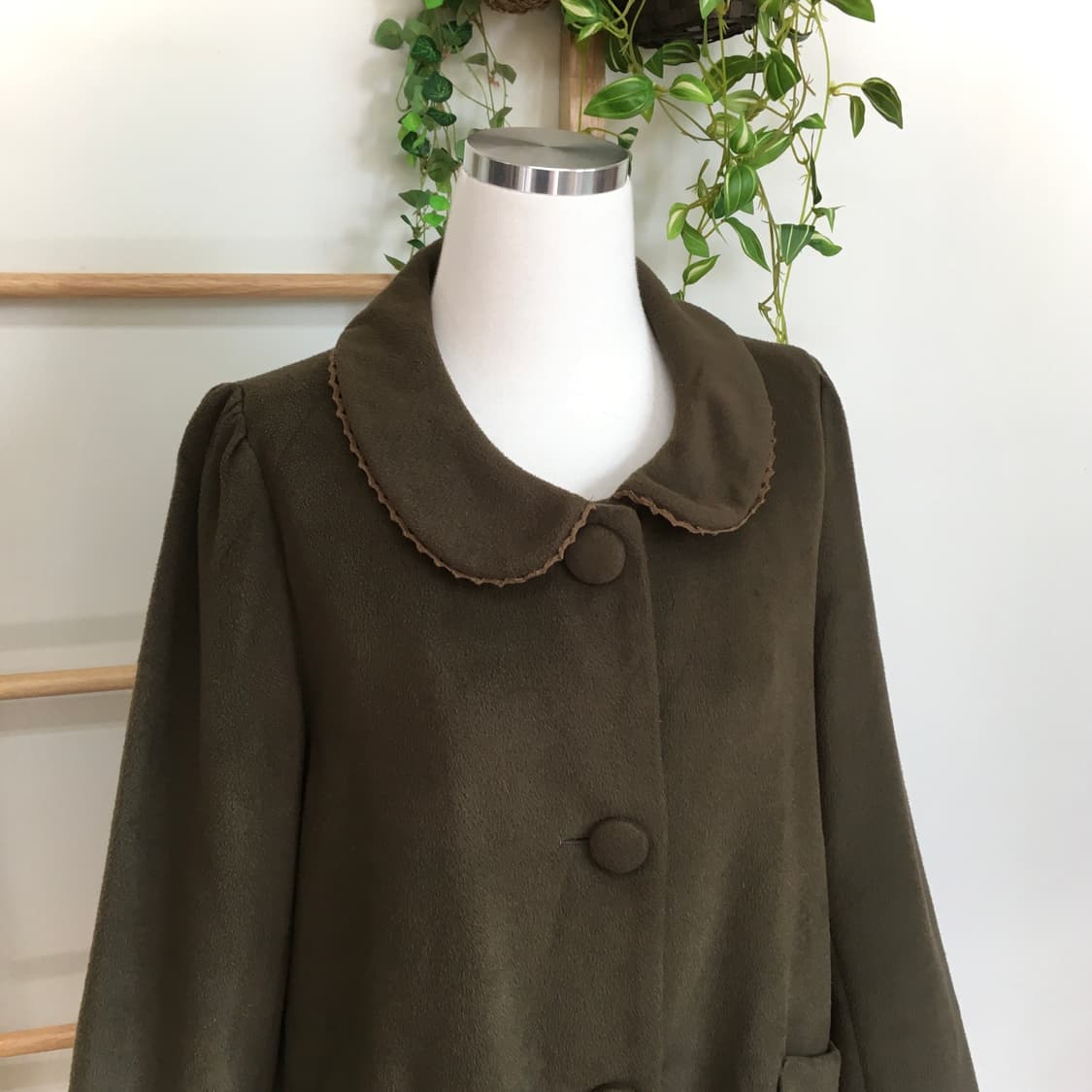 JPN/ 모리걸코트 둥근카라코트 카키코트 모리룩코트 에이라인코트 반코트 상품이미지6