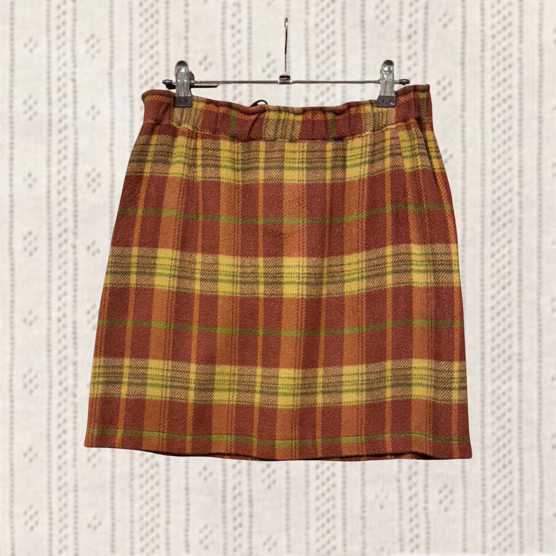 일본 빈티지 아일렛 체크 겨울 미니 스커트 상품이미지2