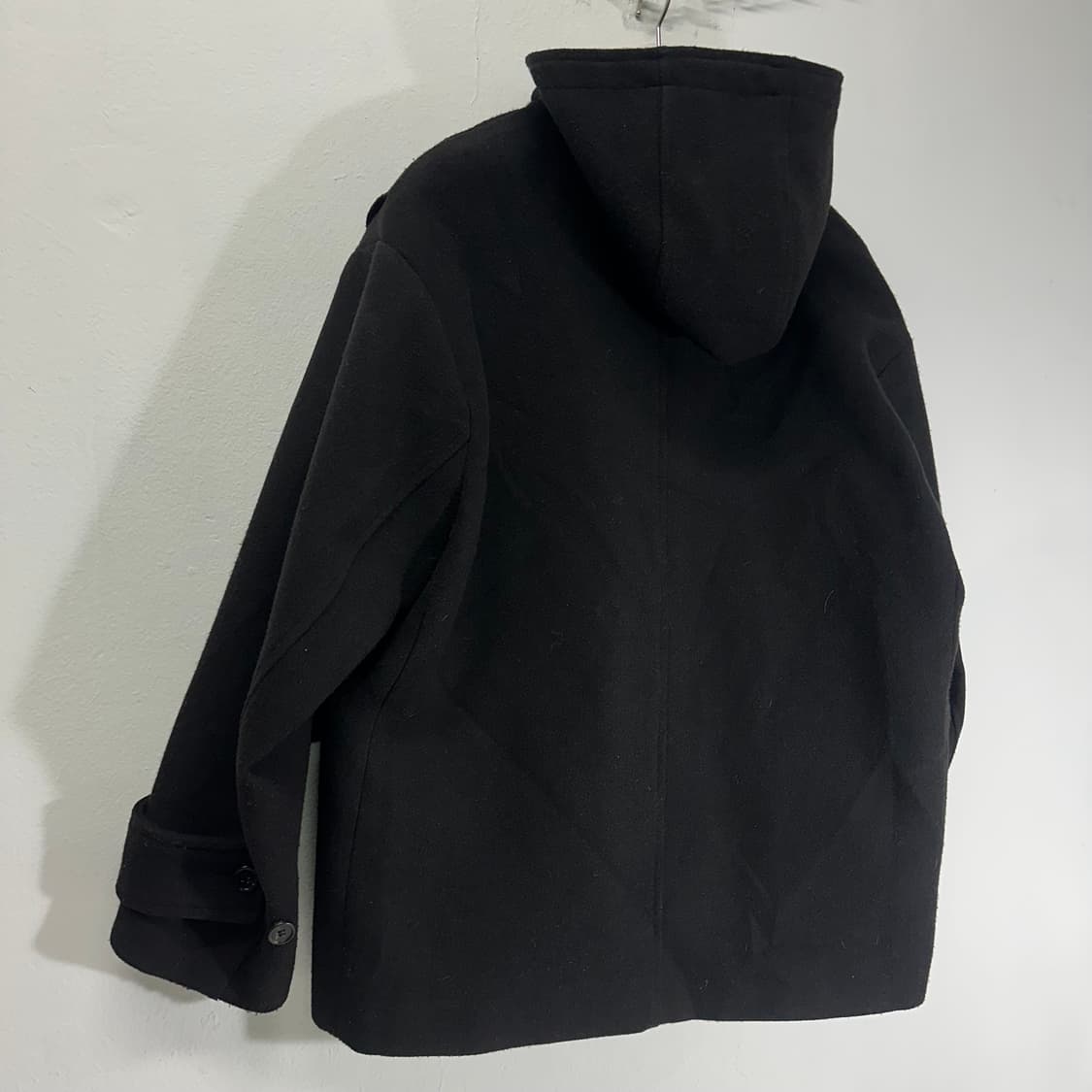 M 100 파르티멘토 블랙 울 더플코트 떡볶이코트 상품이미지5