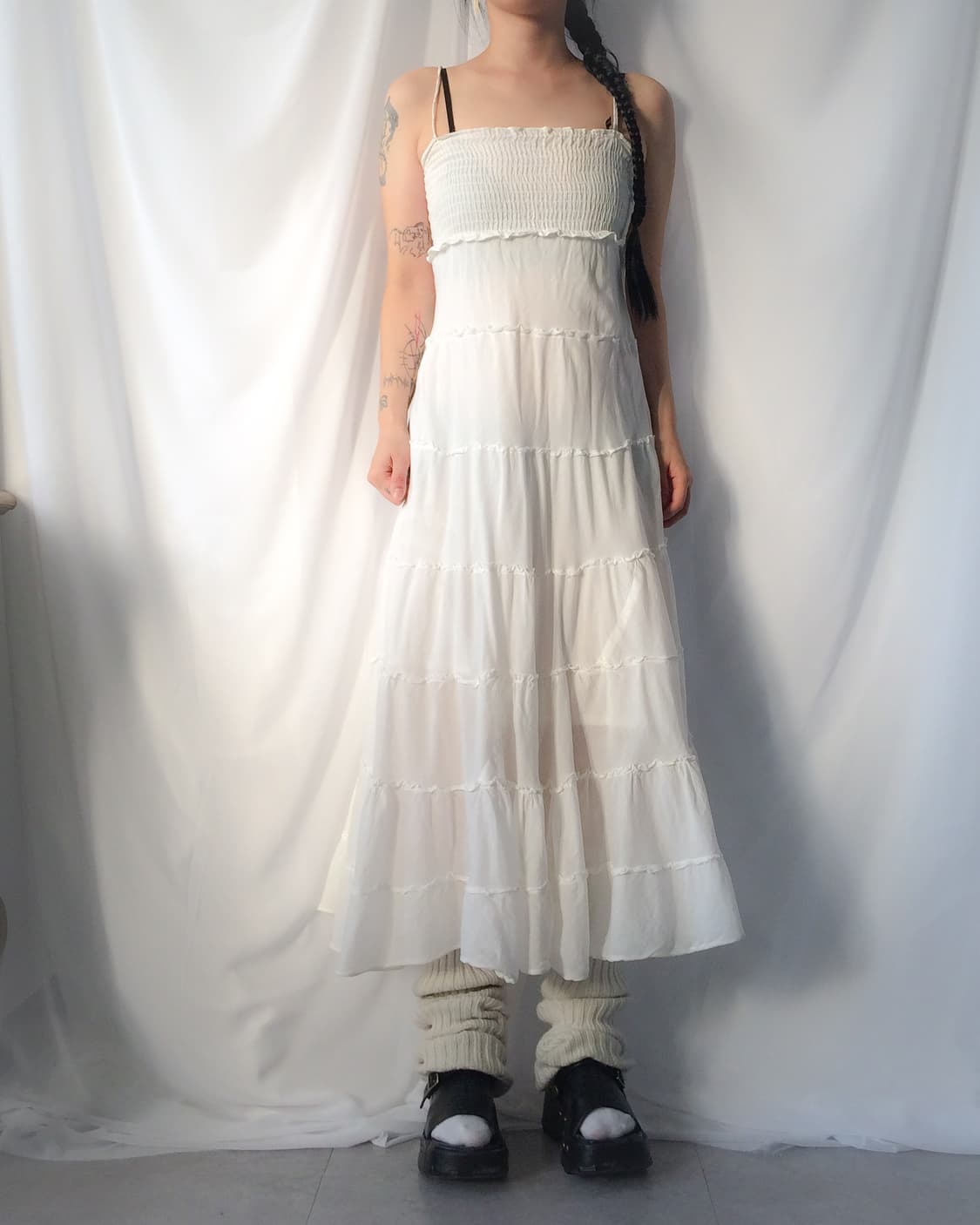 White sleeveless one piece 상품이미지1