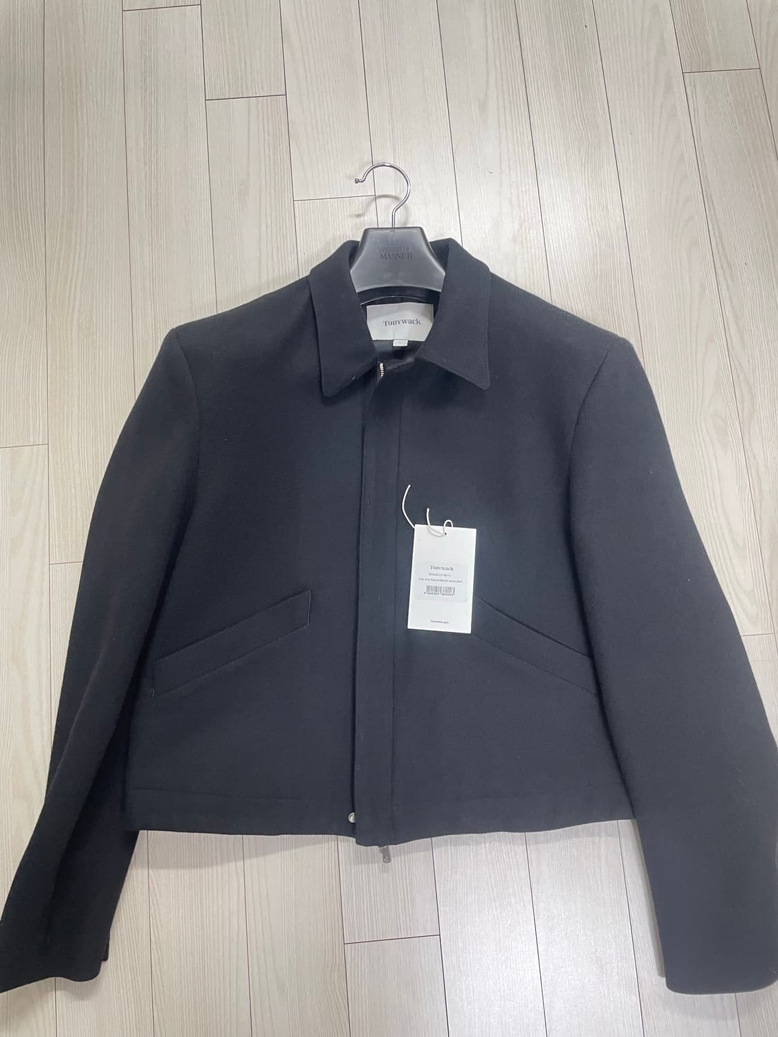 토니웩 버진울 크롭자켓 블랙 L사이즈 판매합니다 상품이미지3