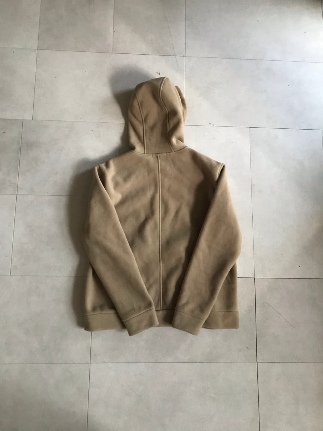 게스 베이지 퍼 후리스 후드집업 상품이미지7