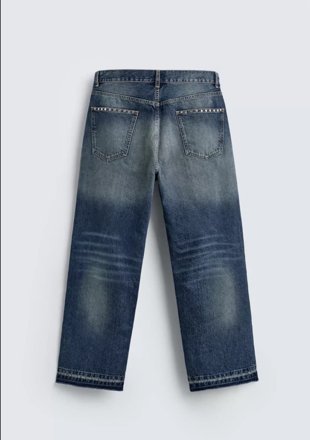 자라 스터드 세미 와이드 데님 32 상품이미지3