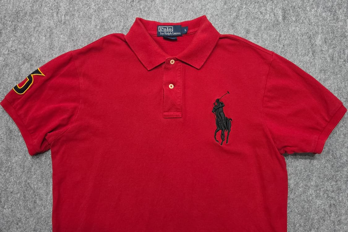 폴로 랄프로렌 빅포니 커스텀핏 PK 카라 반팔티 L 상품이미지3