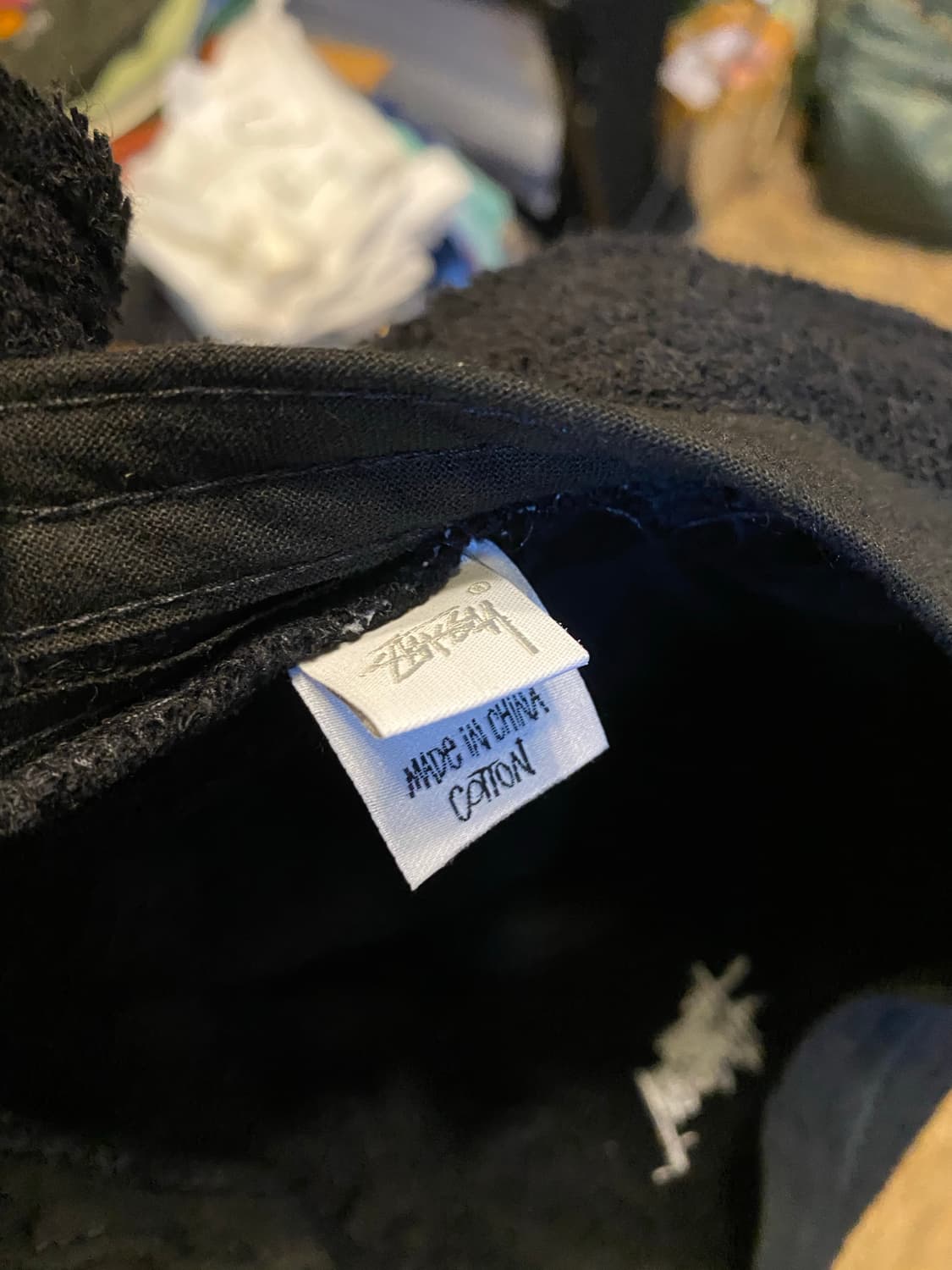 stussy 스투시 테리원단 블랙 버킷햇 상품이미지5