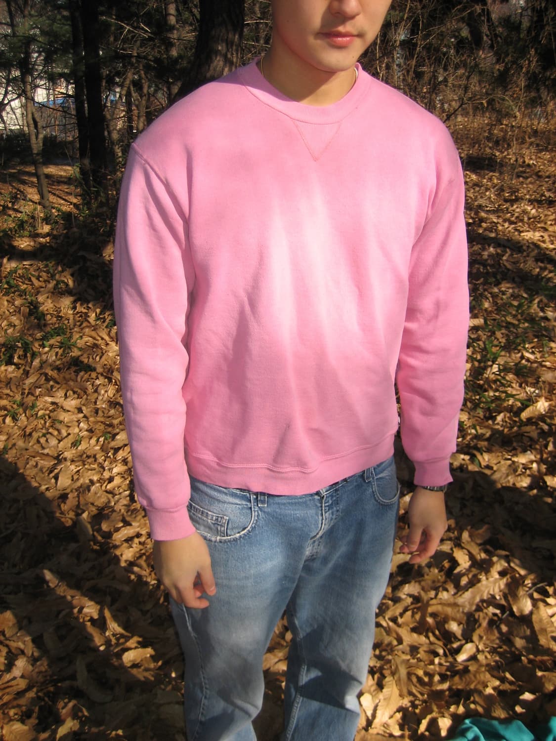 80s USA 🇺🇸 russell pink 스웻 맨투맨 상품이미지2