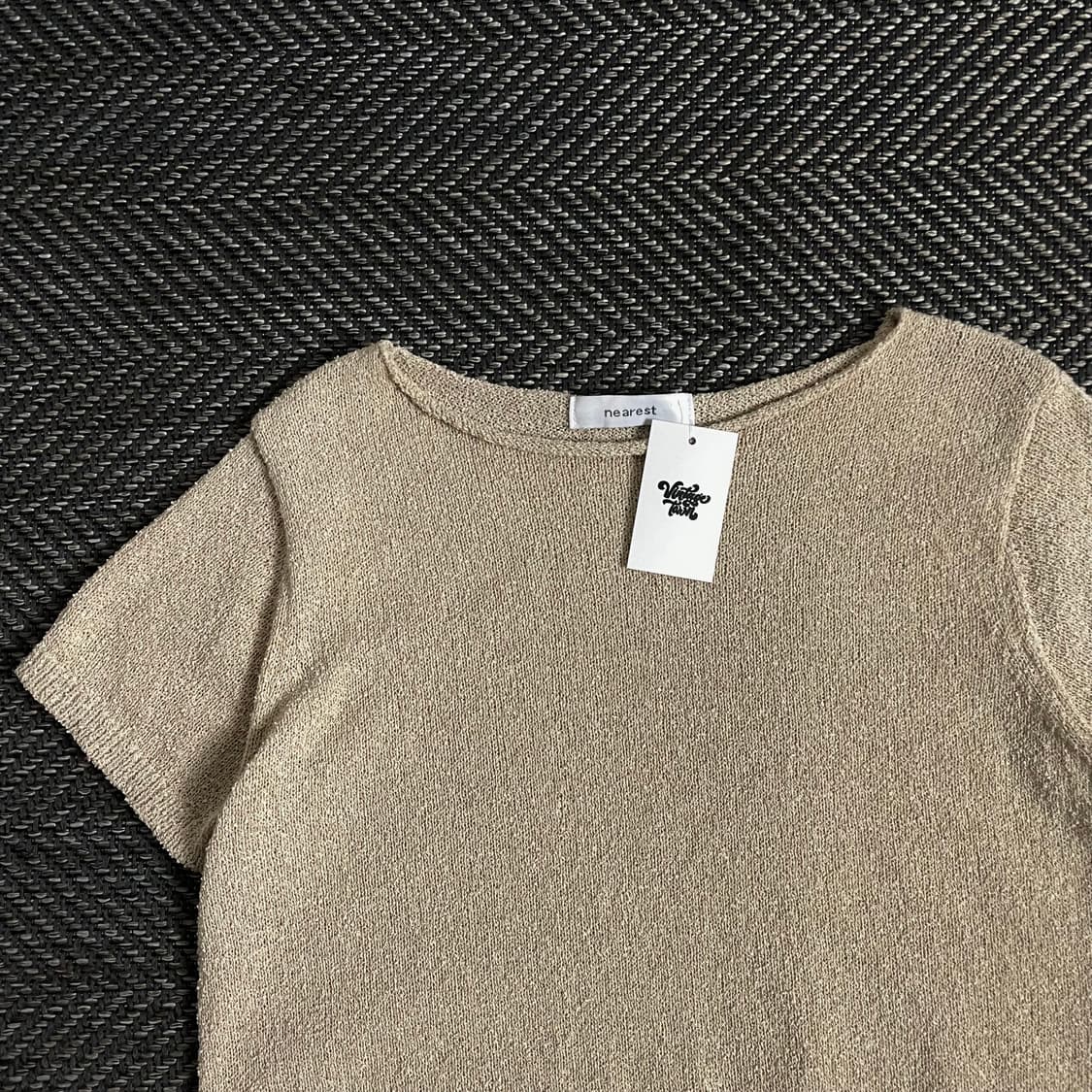 빈티지 우먼스 크롭 부클레 니트 o 2876 상품이미지2