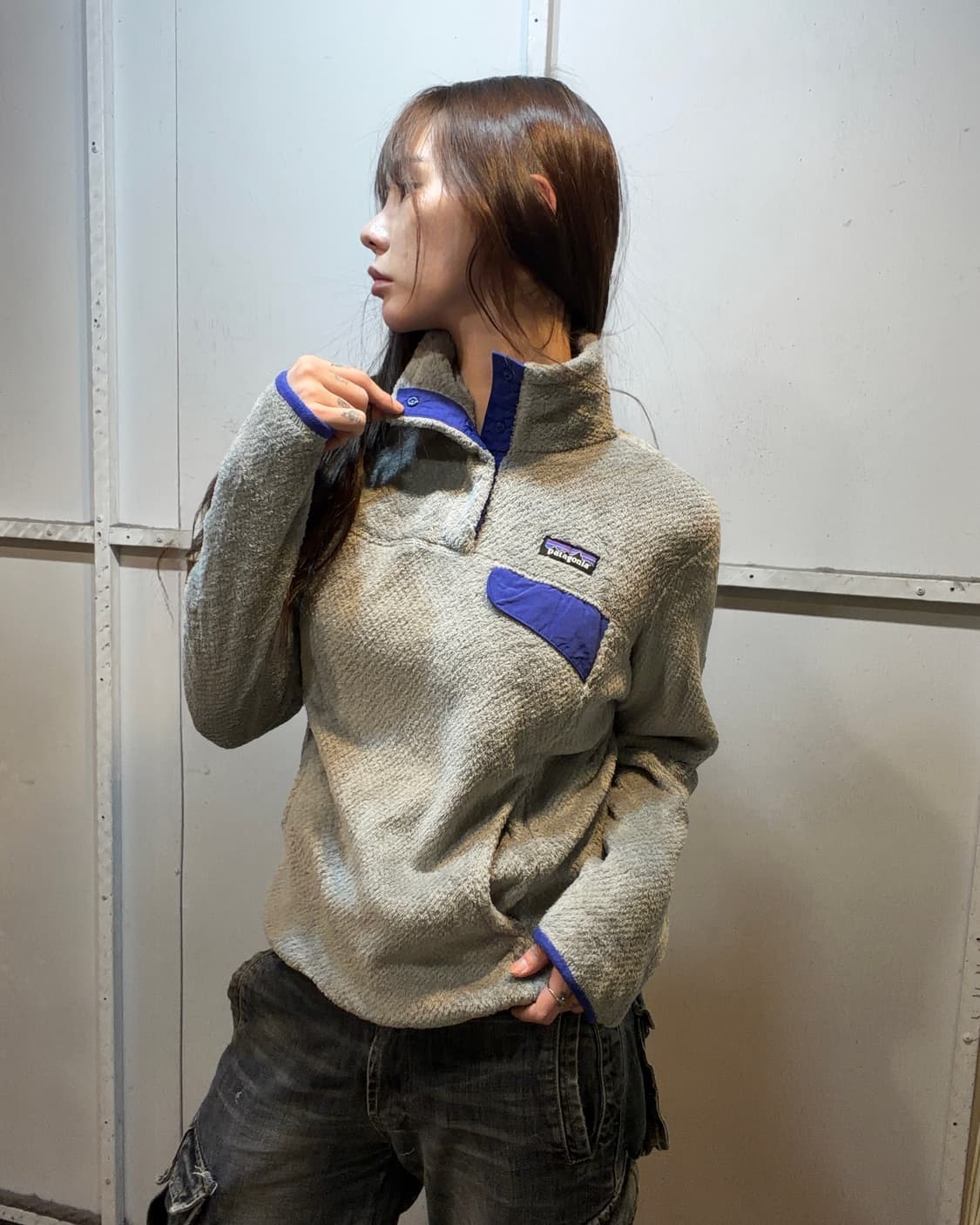 90s PATAGONIA synchilla gray fleece  상품이미지1