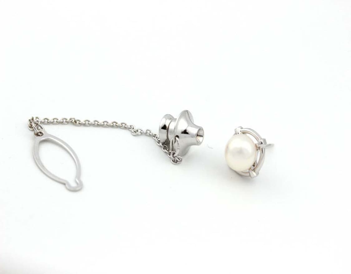 미키모토 천연진주 S등급 핀 뱃지 포인트 빈티지 상품이미지3