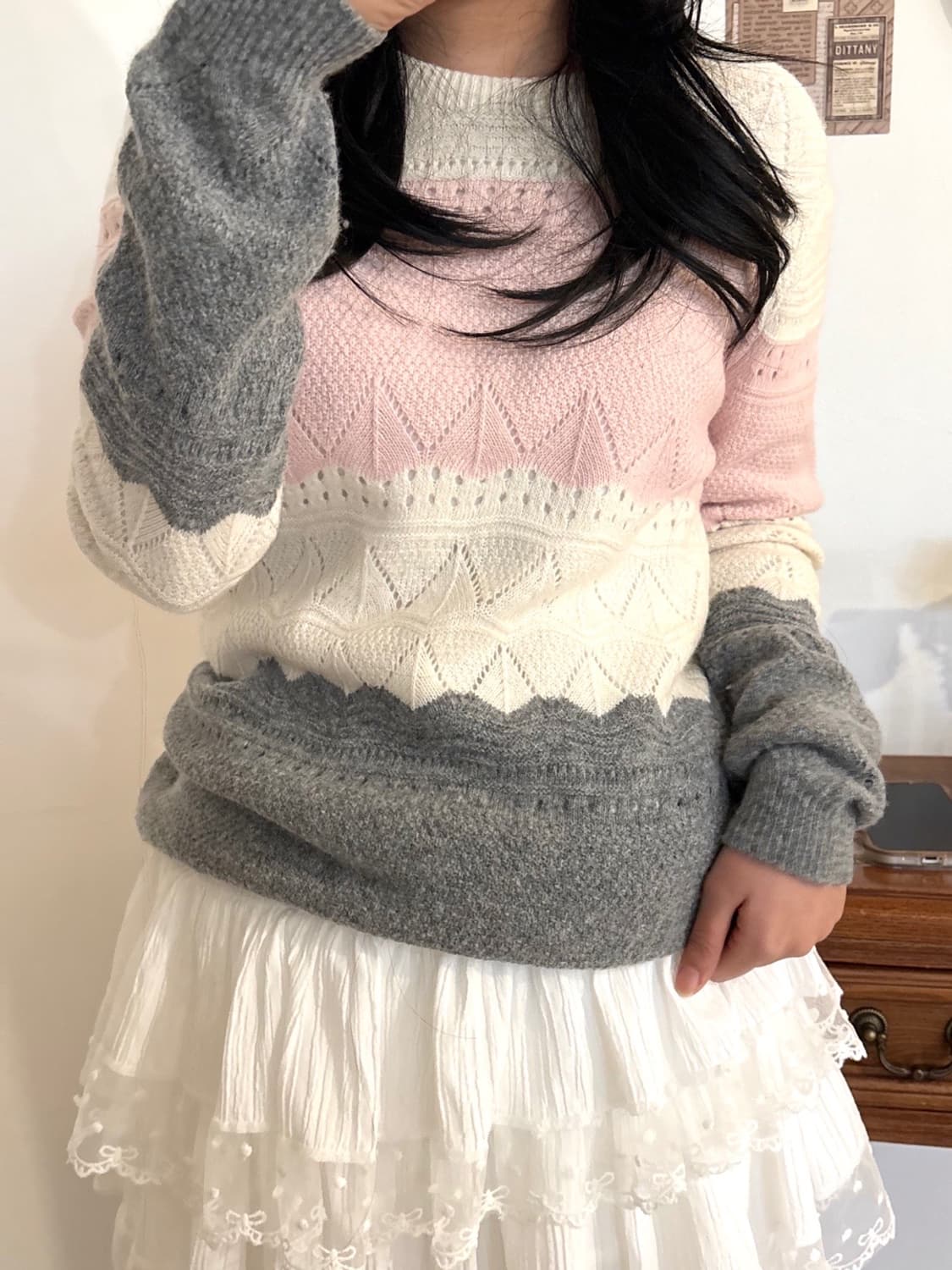 VTG 핑크 니트 상품이미지1