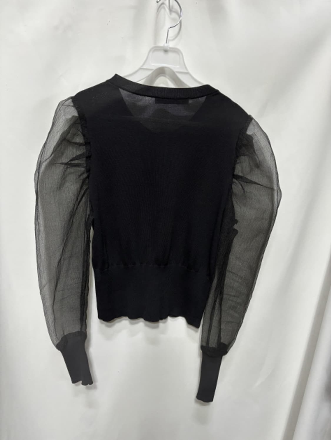 자라(ZARA)오간자 퍼프 슬리브 가디건 여성블라우스 상품이미지4