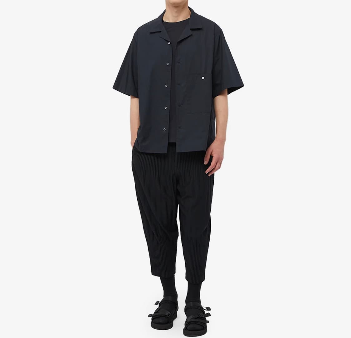 옴므플리세 크롭 팬츠 블루 3 상품이미지5