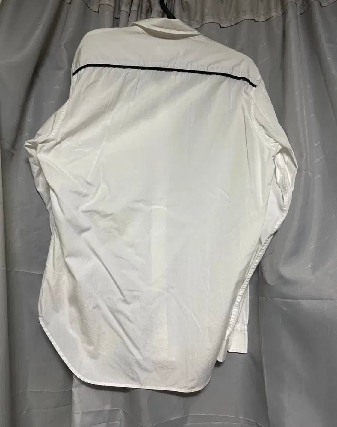 요지야마모토 푸르옴므 테이프배색 셔츠 화이트 상품이미지2