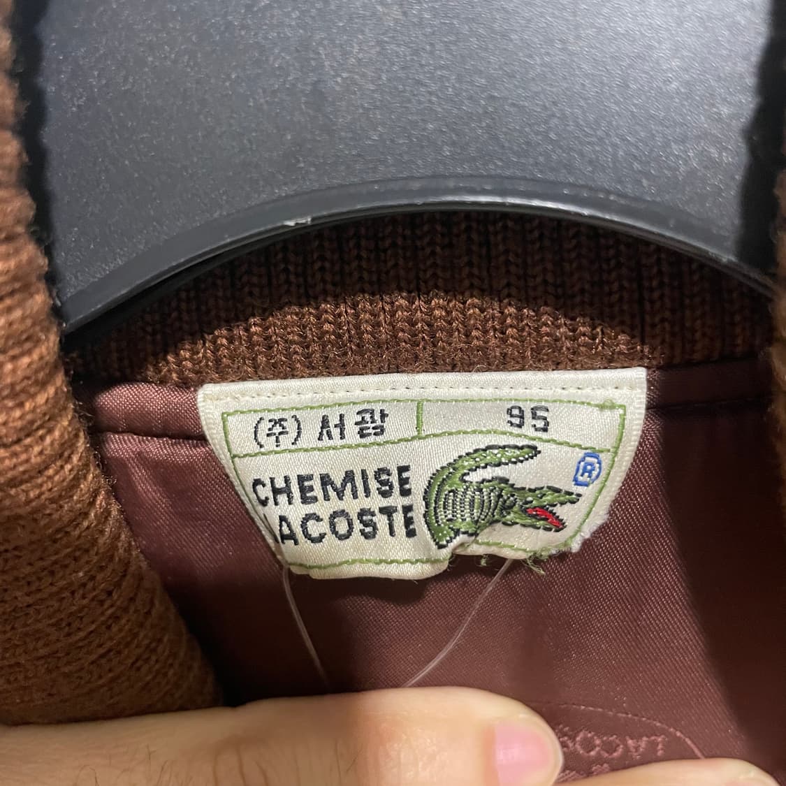 라코스테 체크 울 봄버 자켓 상품이미지4