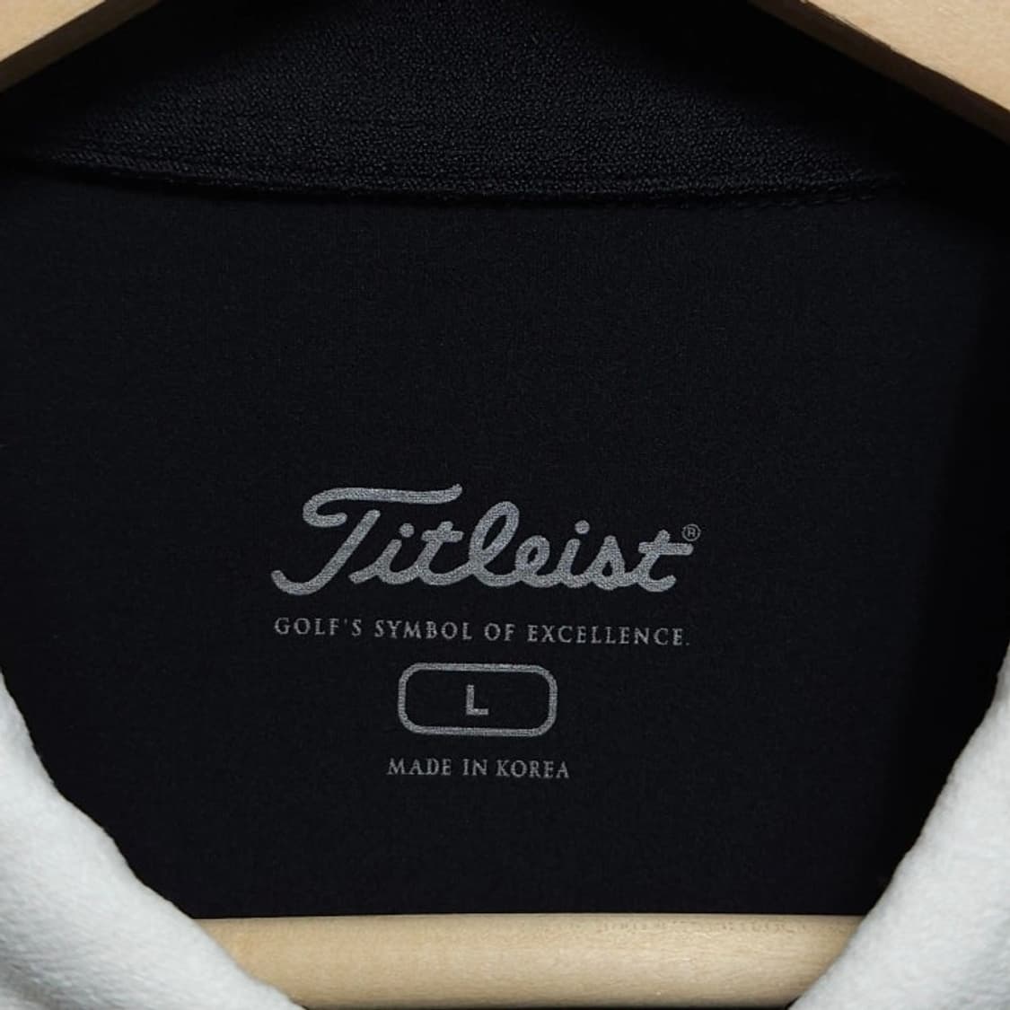 100 Titleist 타이틀리스트 골프 기능성 반팔 카라티 블랙 상품이미지4