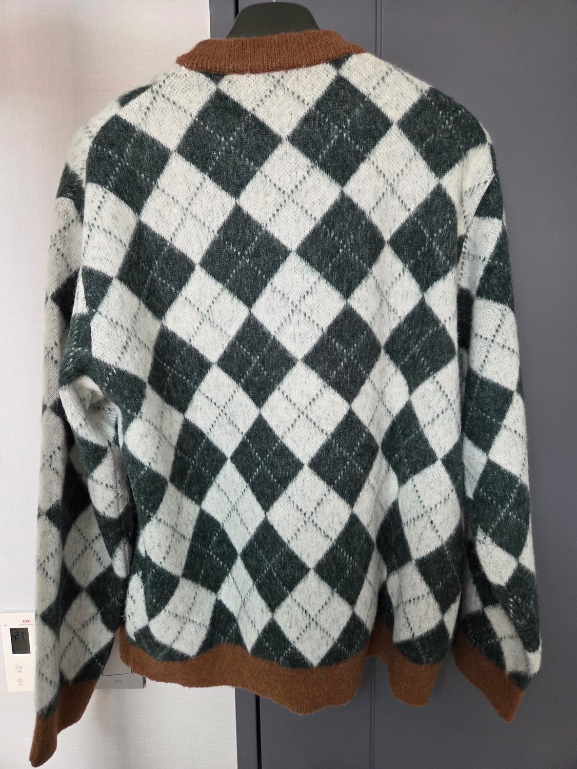 (새상품) 헨리코튼 BSC 아가일니트 다크그린 105사이즈 판매합니다. 상품이미지10