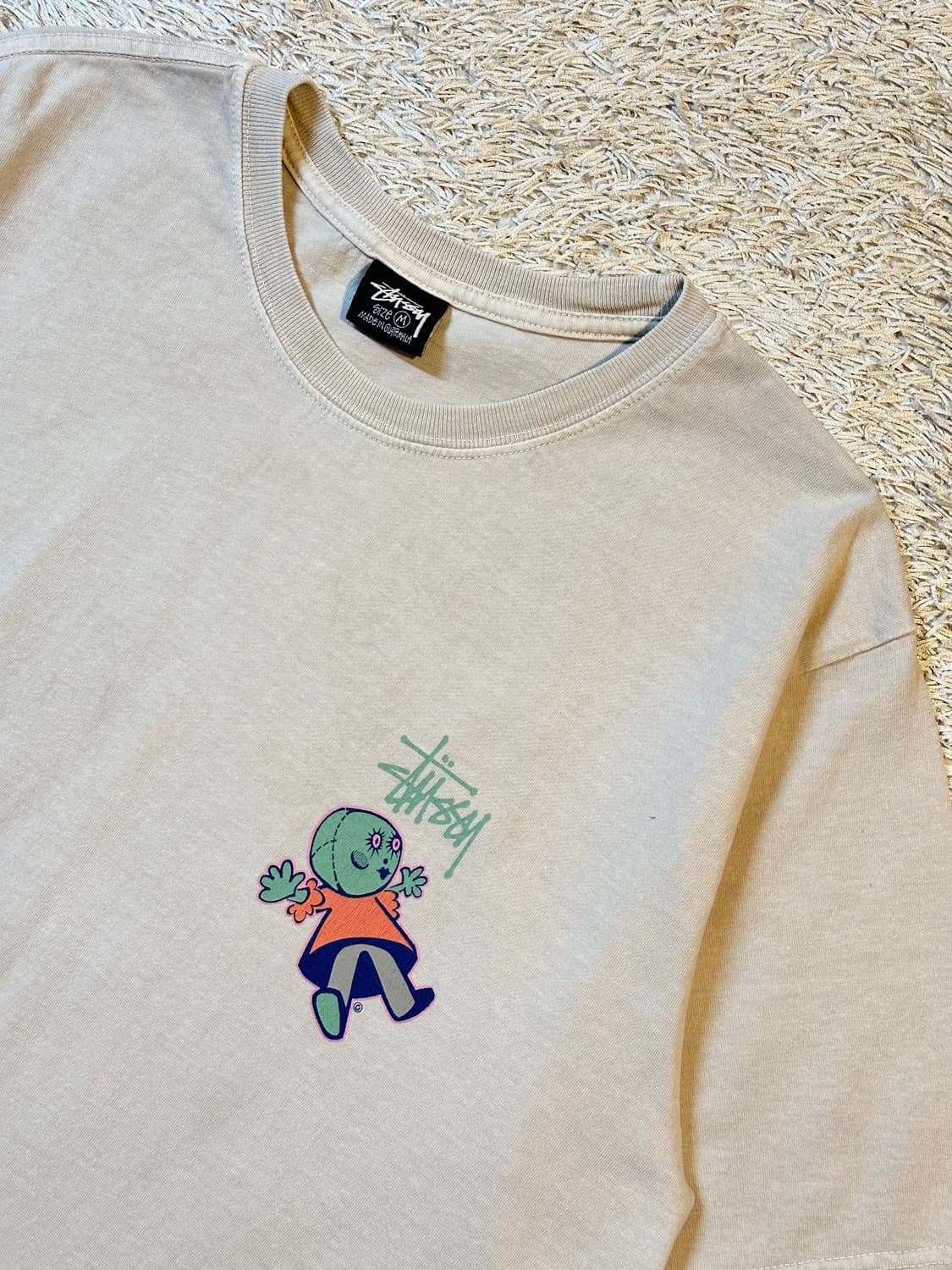 스투시 STUSSY 돌리 피그먼트 다이드 반팔 티셔츠 내츄럴 상품이미지4