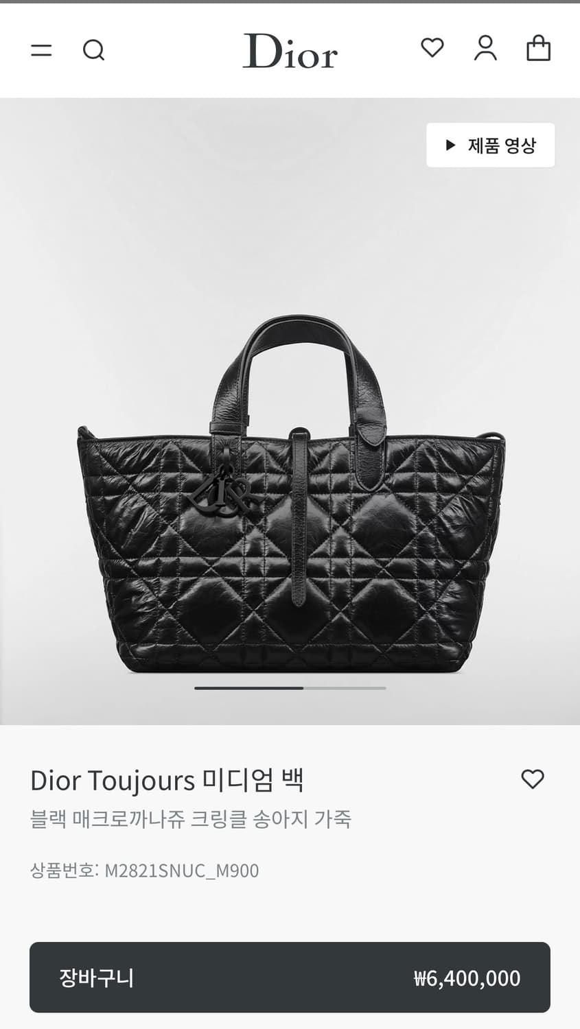 디올 뚜주흐 블랙 미디움 상품이미지1