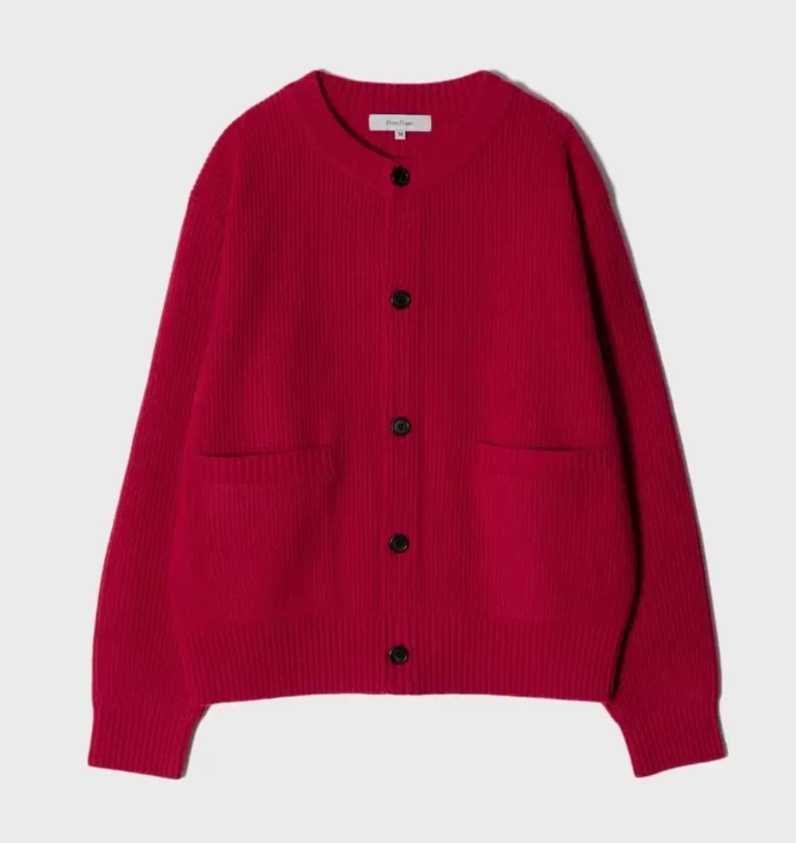 [48] 퍼스트플로어 라운드넥 가디건 비비드레드 상품이미지1
