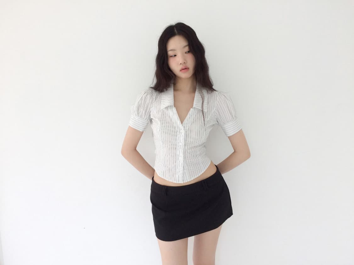 클라따 레이스 프린세스 셔츠 ver.2 화이트 상품이미지3