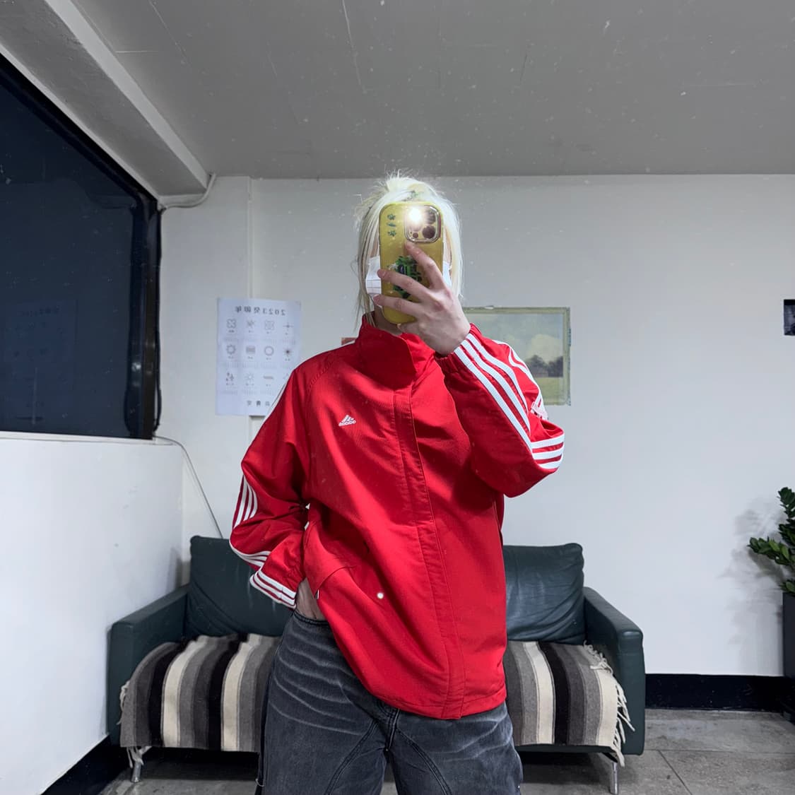 투티/ 0106 아디다스 콜라보 트랙 져지 바람막이 집업 레드 스포츠 상품이미지2